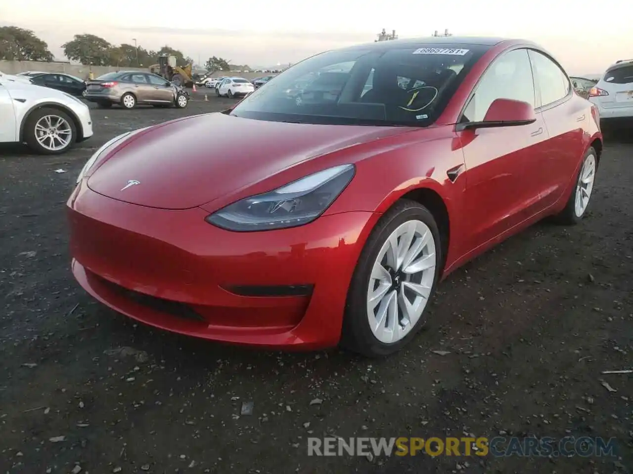 2 Photograph of a damaged car 5YJ3E1EA2MF982644 TESLA MODEL 3 2021