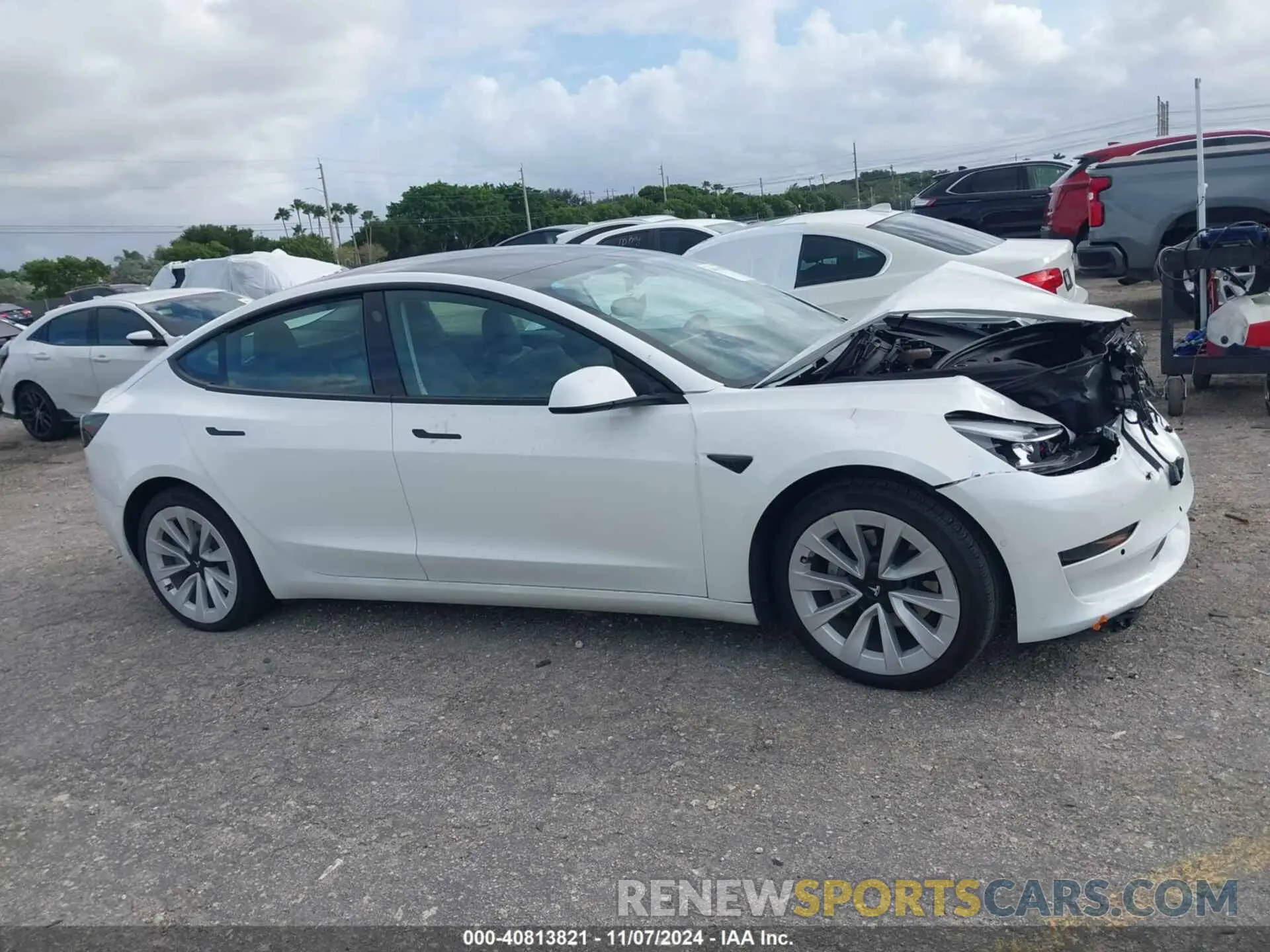 12 Photograph of a damaged car 5YJ3E1EA2MF990842 TESLA MODEL 3 2021