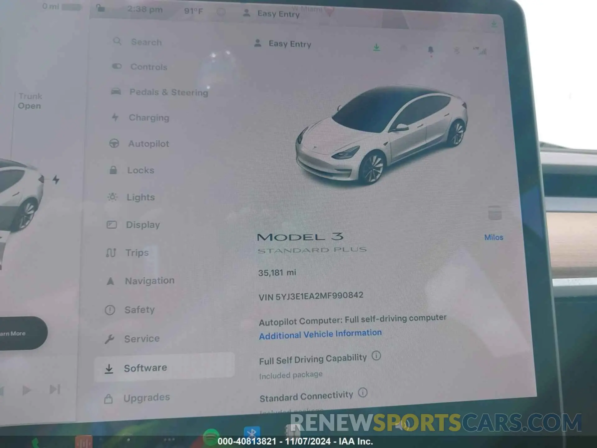7 Photograph of a damaged car 5YJ3E1EA2MF990842 TESLA MODEL 3 2021