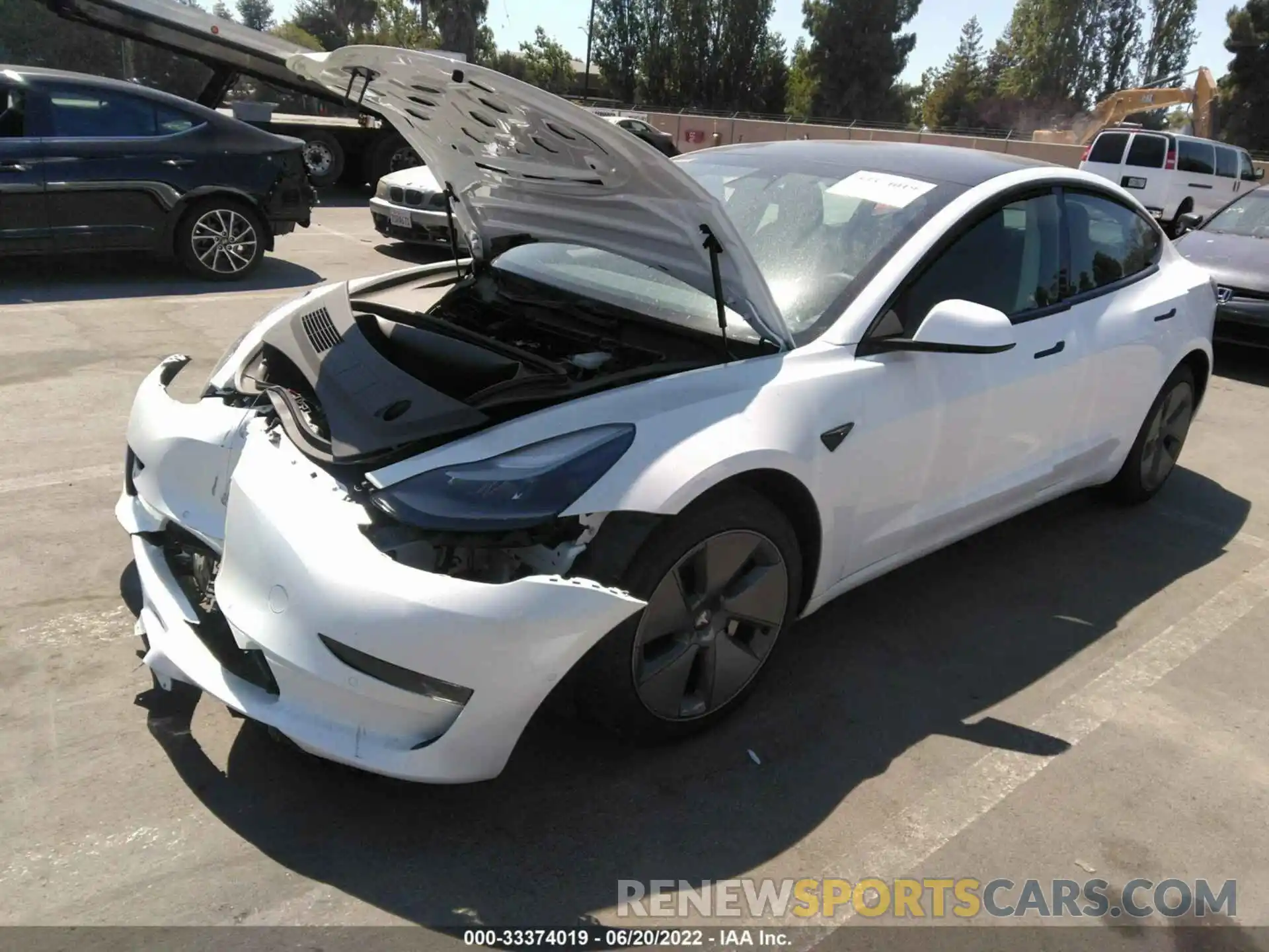 2 Photograph of a damaged car 5YJ3E1EA3MF009479 TESLA MODEL 3 2021