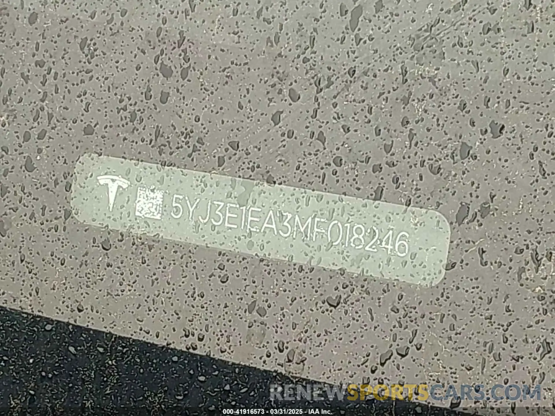 9 Photograph of a damaged car 5YJ3E1EA3MF018246 TESLA MODEL 3 2021