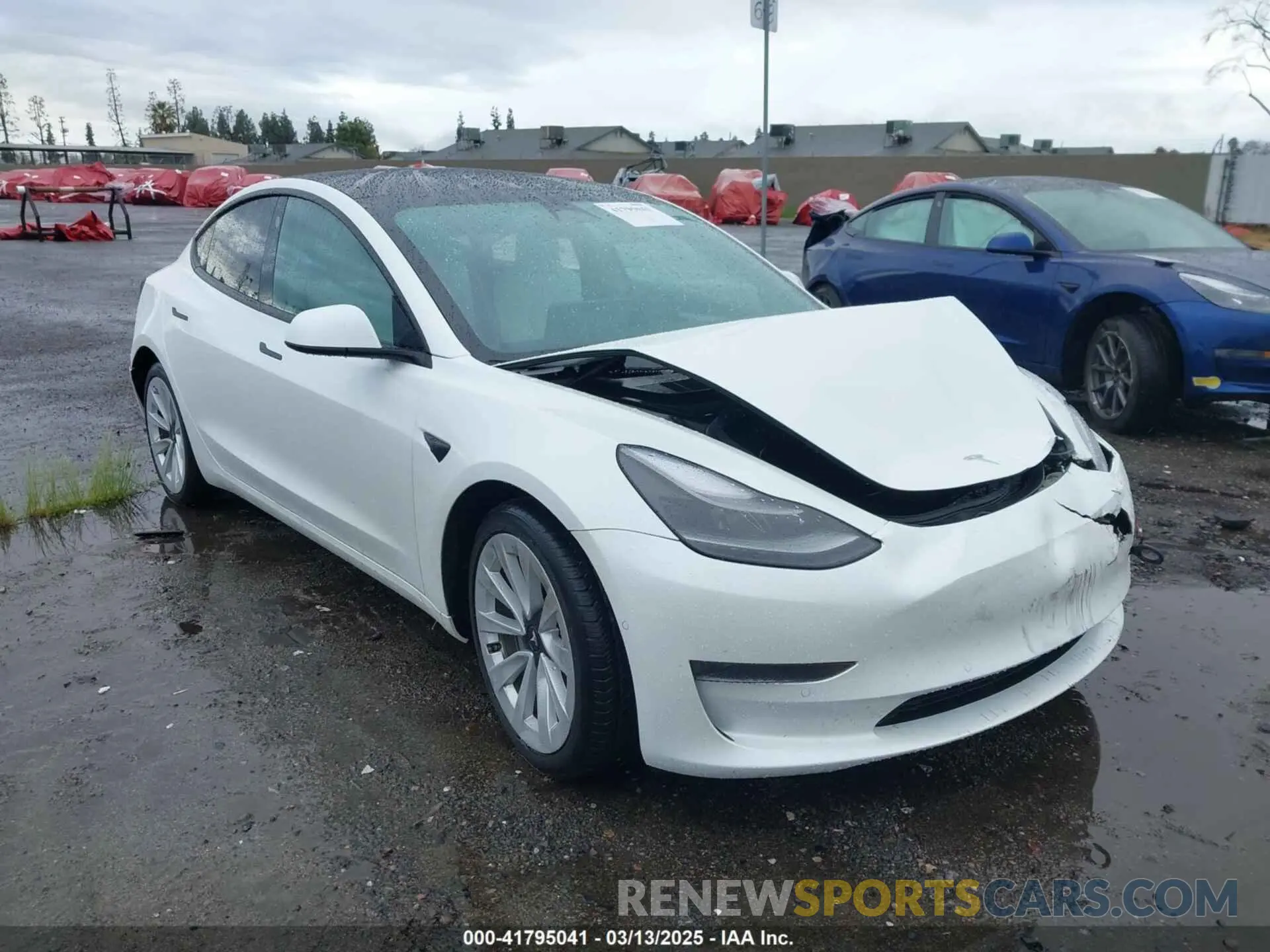 1 Photograph of a damaged car 5YJ3E1EA3MF032180 TESLA MODEL 3 2021