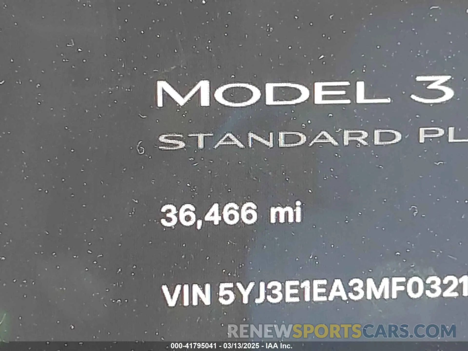 15 Photograph of a damaged car 5YJ3E1EA3MF032180 TESLA MODEL 3 2021