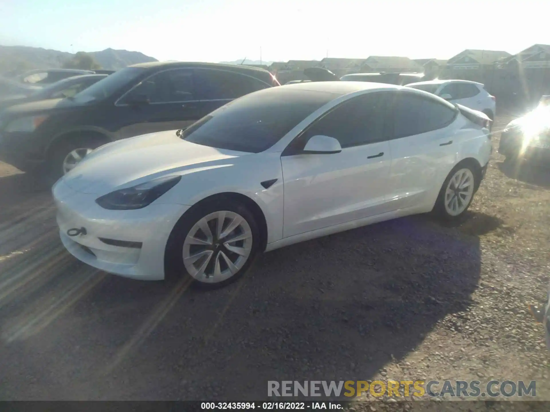 2 Photograph of a damaged car 5YJ3E1EA3MF053367 TESLA MODEL 3 2021