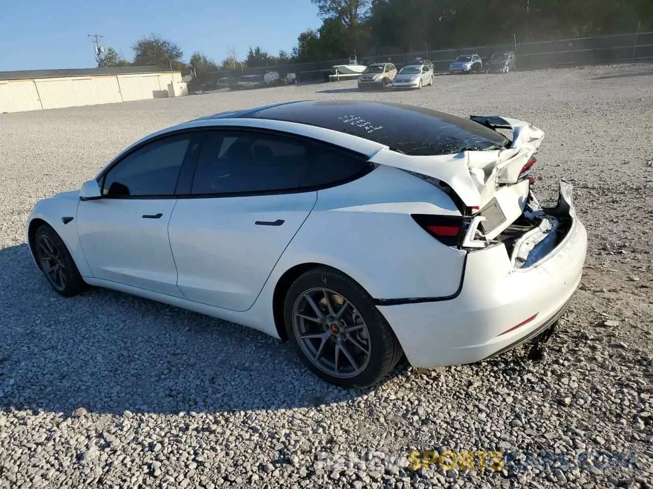 2 Photograph of a damaged car 5YJ3E1EA3MF058679 TESLA MODEL 3 2021
