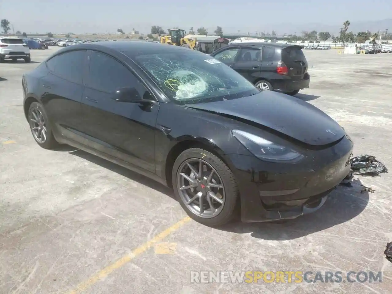 1 Photograph of a damaged car 5YJ3E1EA3MF066457 TESLA MODEL 3 2021