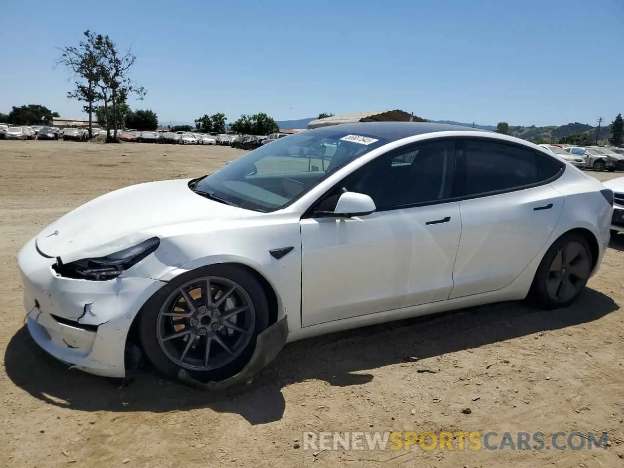 1 Photograph of a damaged car 5YJ3E1EA3MF074879 TESLA MODEL 3 2021