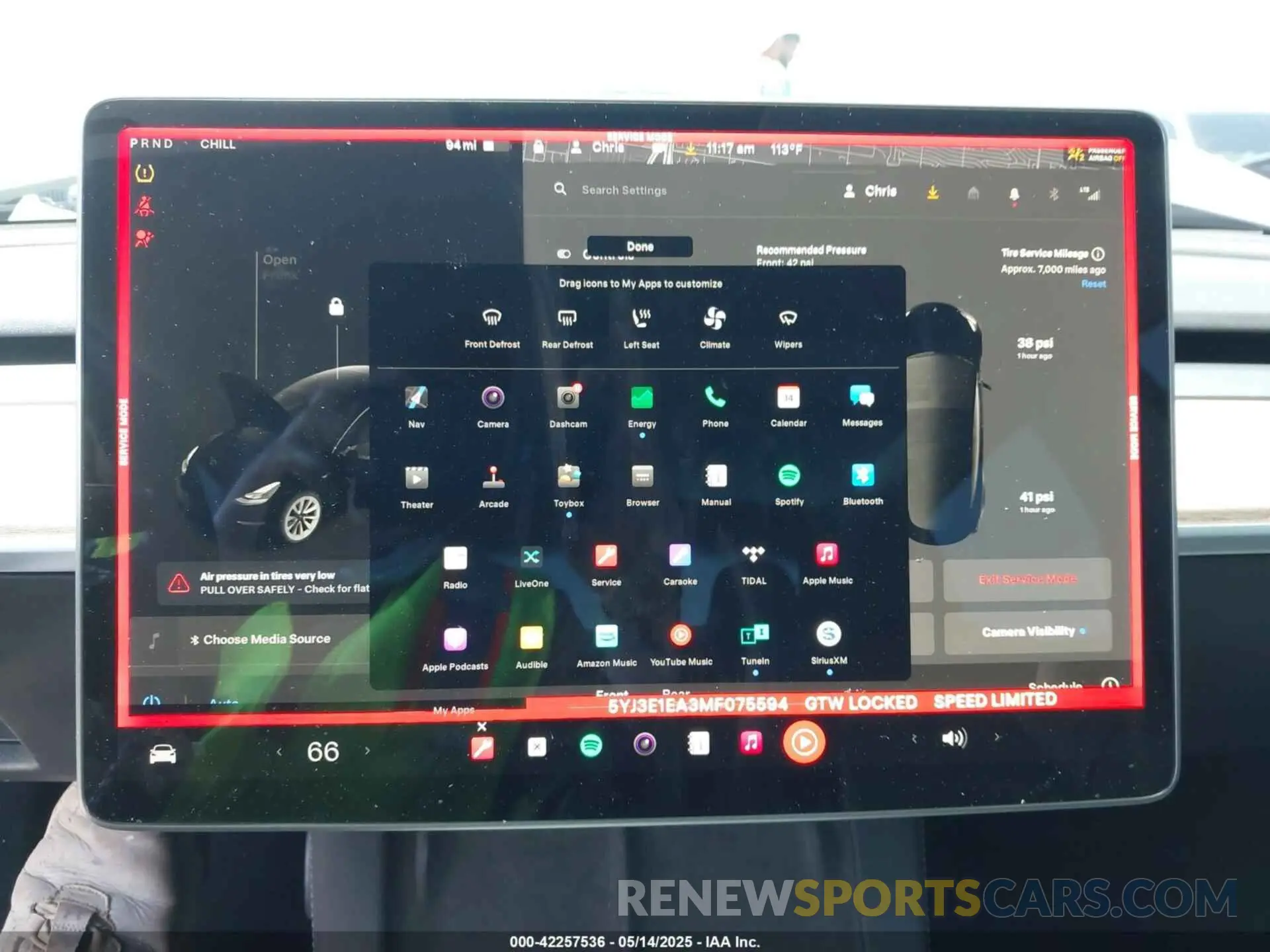 7 Photograph of a damaged car 5YJ3E1EA3MF075594 TESLA MODEL 3 2021
