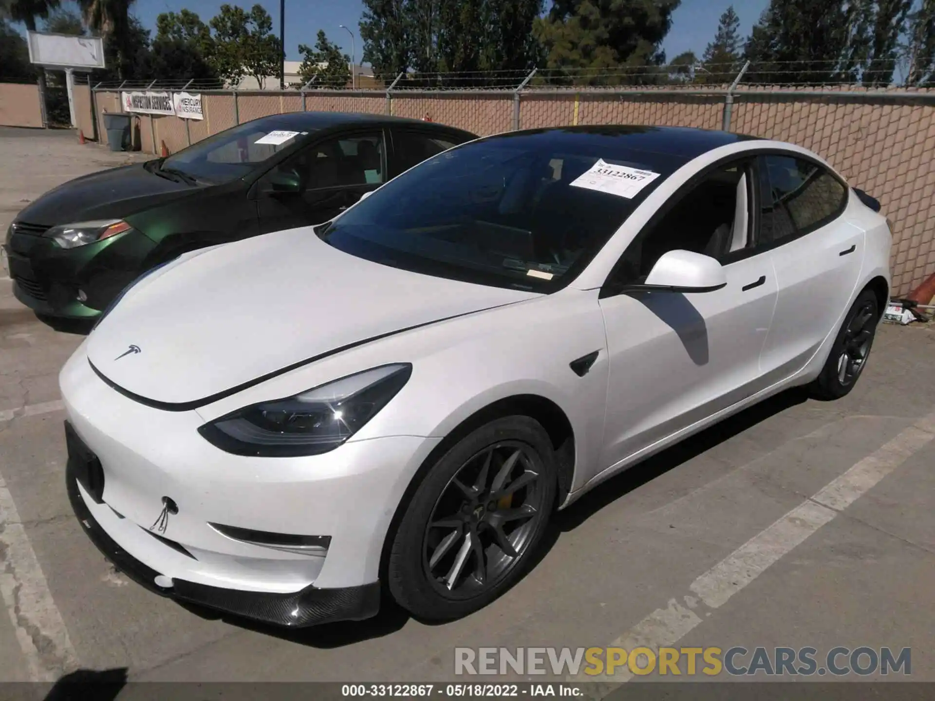 2 Photograph of a damaged car 5YJ3E1EA3MF076065 TESLA MODEL 3 2021