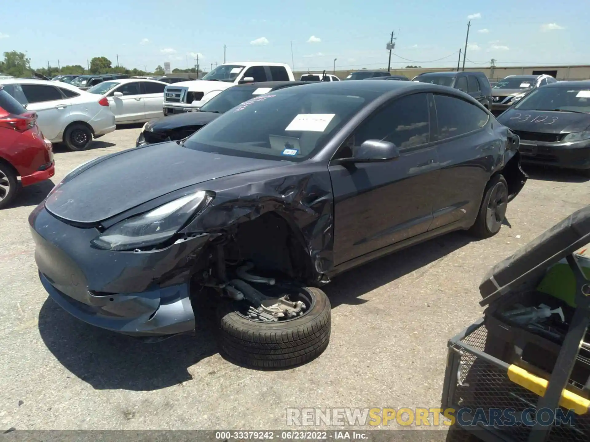 2 Photograph of a damaged car 5YJ3E1EA3MF084540 TESLA MODEL 3 2021