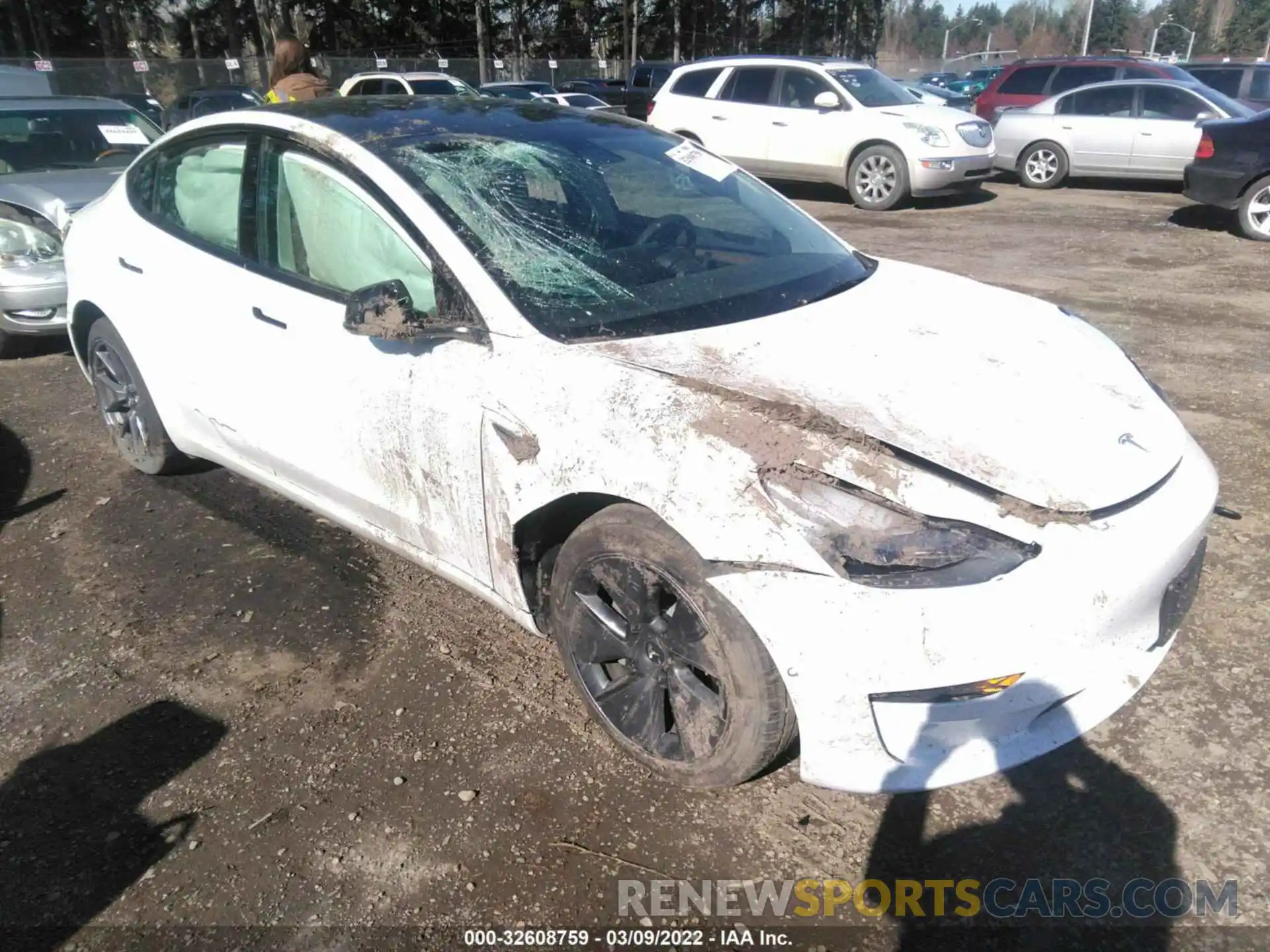 1 Photograph of a damaged car 5YJ3E1EA3MF091584 TESLA MODEL 3 2021