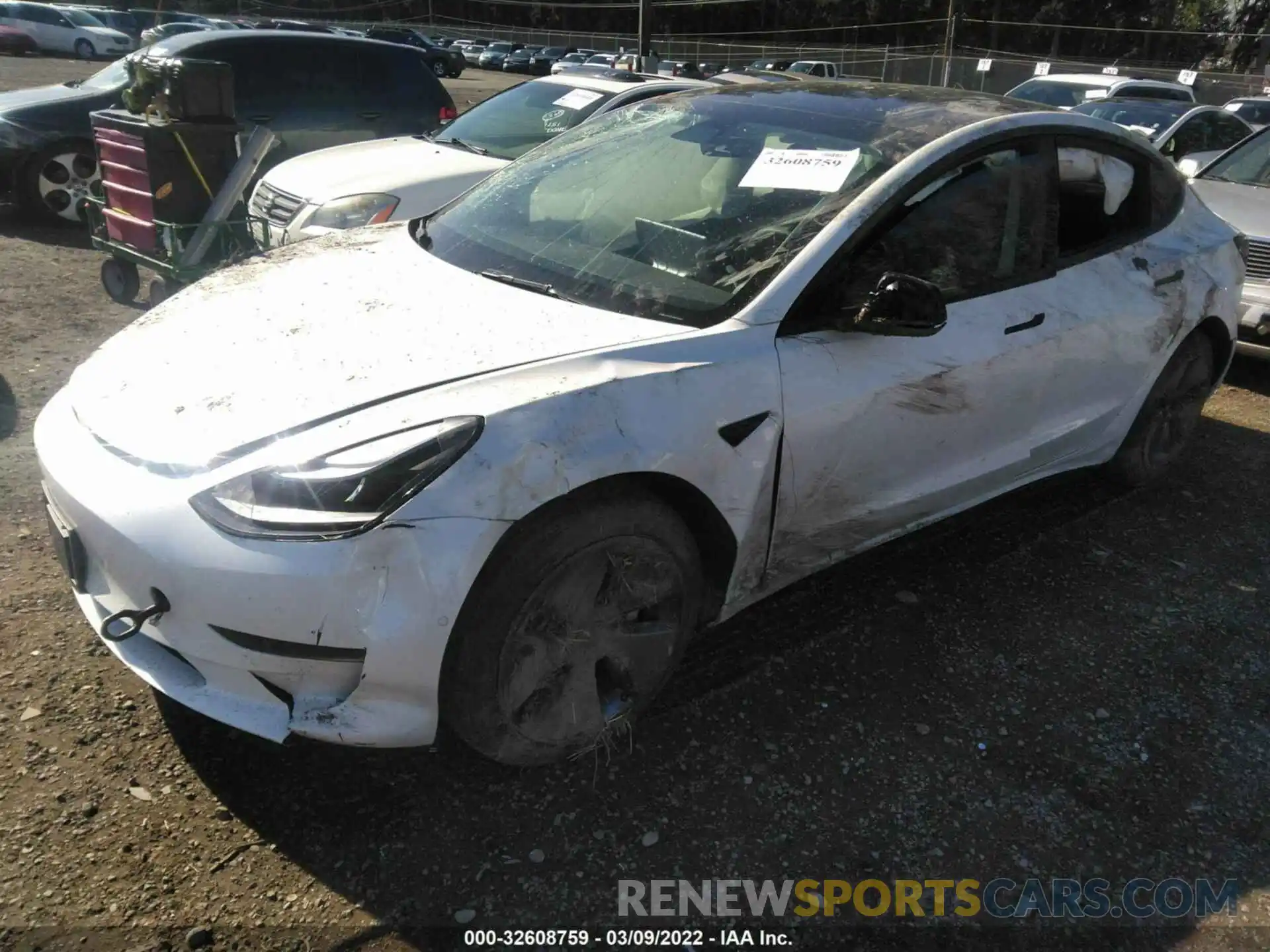 2 Photograph of a damaged car 5YJ3E1EA3MF091584 TESLA MODEL 3 2021