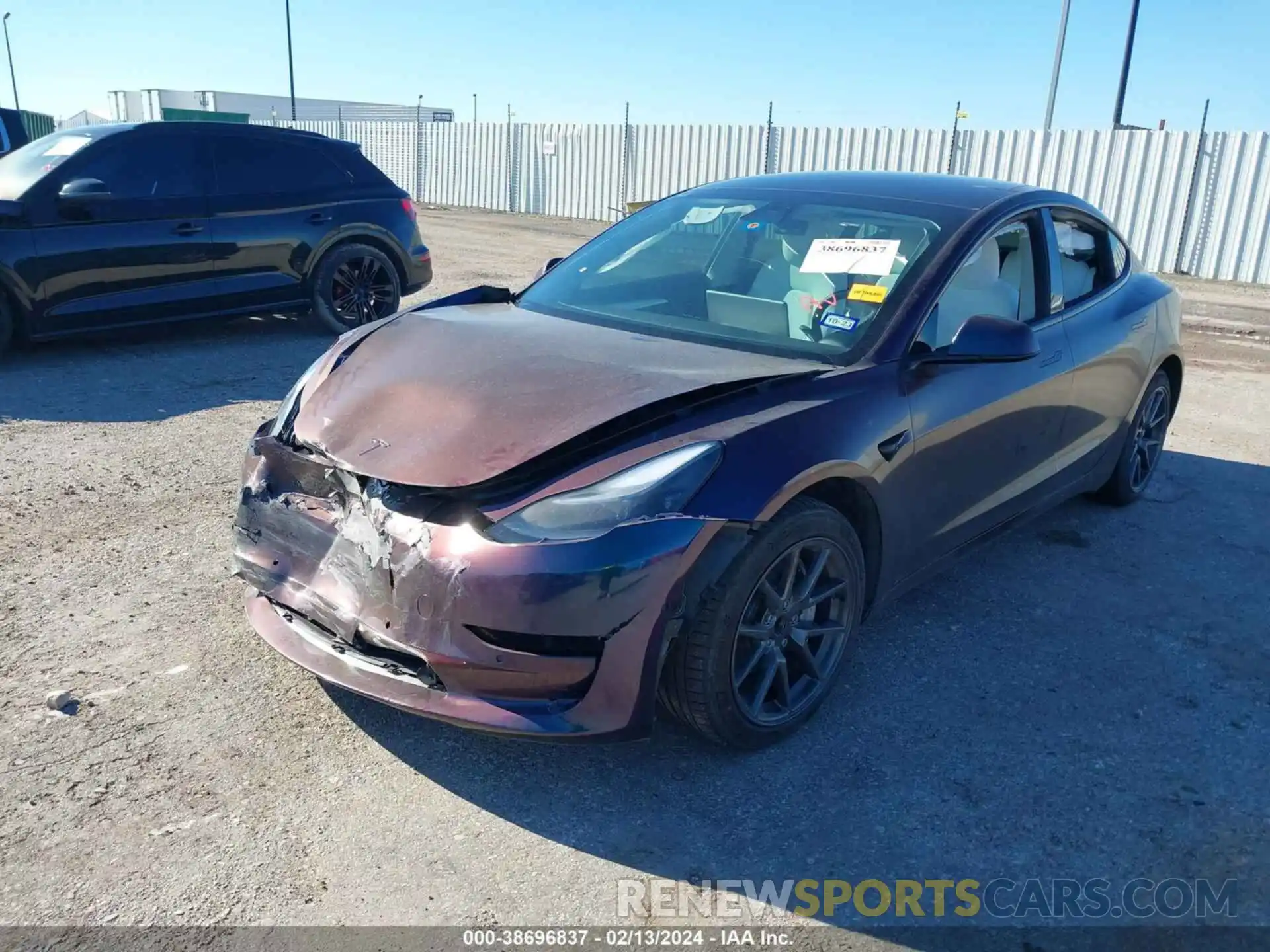 2 Photograph of a damaged car 5YJ3E1EA3MF093271 TESLA MODEL 3 2021