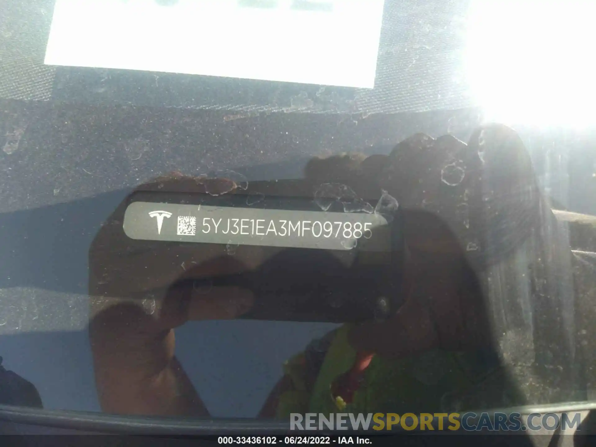 9 Photograph of a damaged car 5YJ3E1EA3MF097885 TESLA MODEL 3 2021