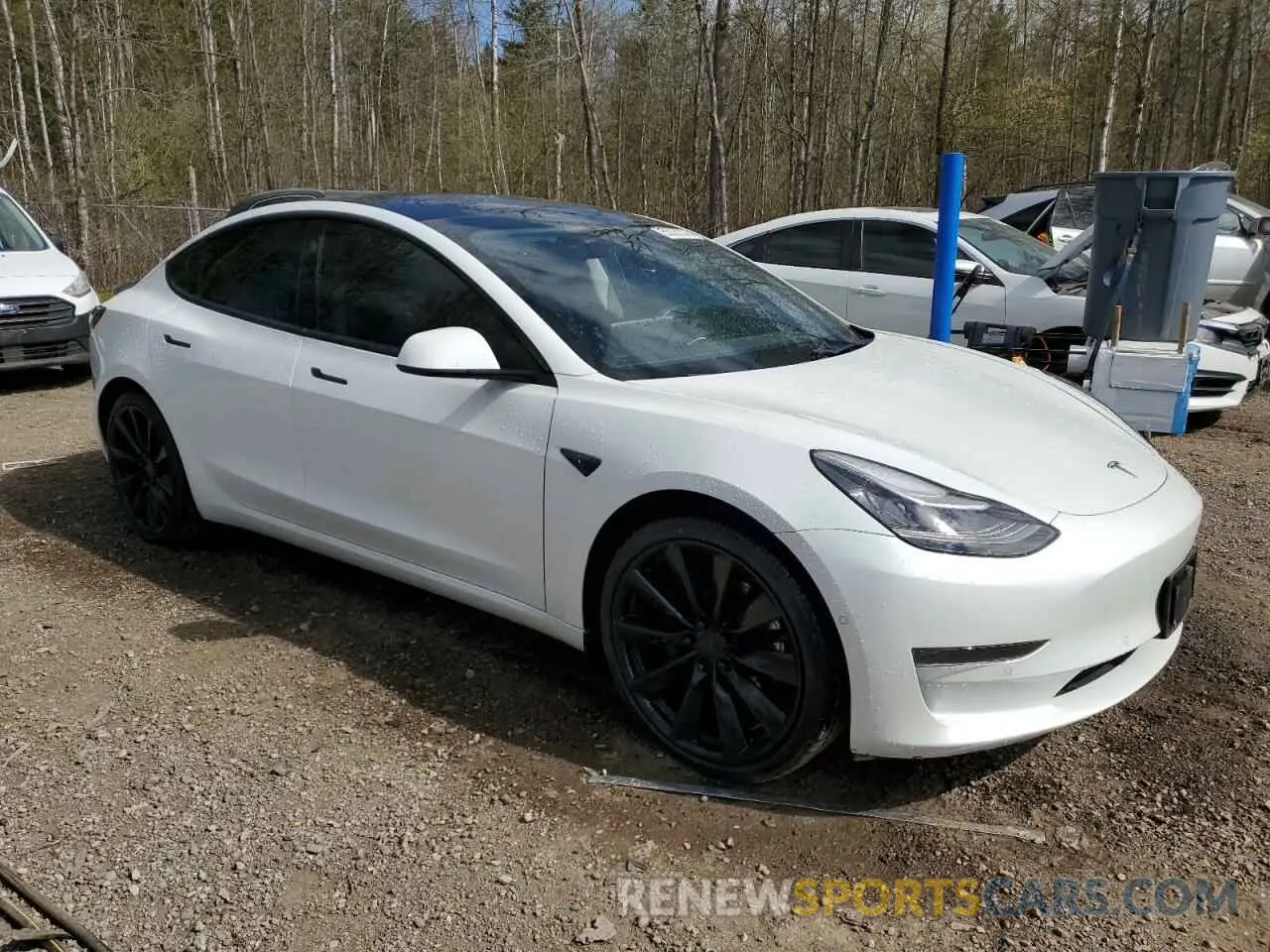 4 Photograph of a damaged car 5YJ3E1EA3MF848645 TESLA MODEL 3 2021