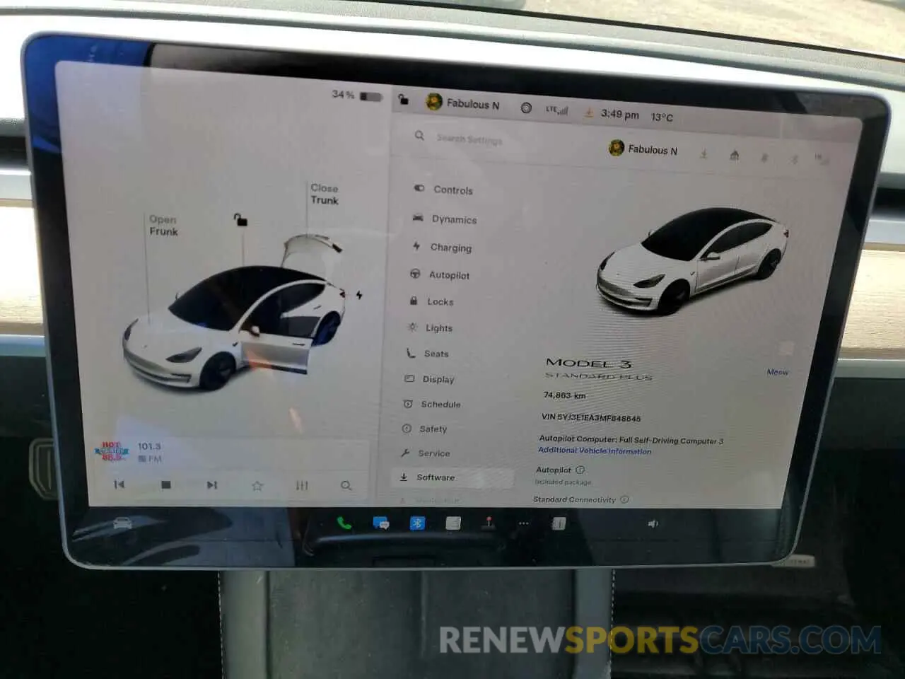 9 Photograph of a damaged car 5YJ3E1EA3MF848645 TESLA MODEL 3 2021