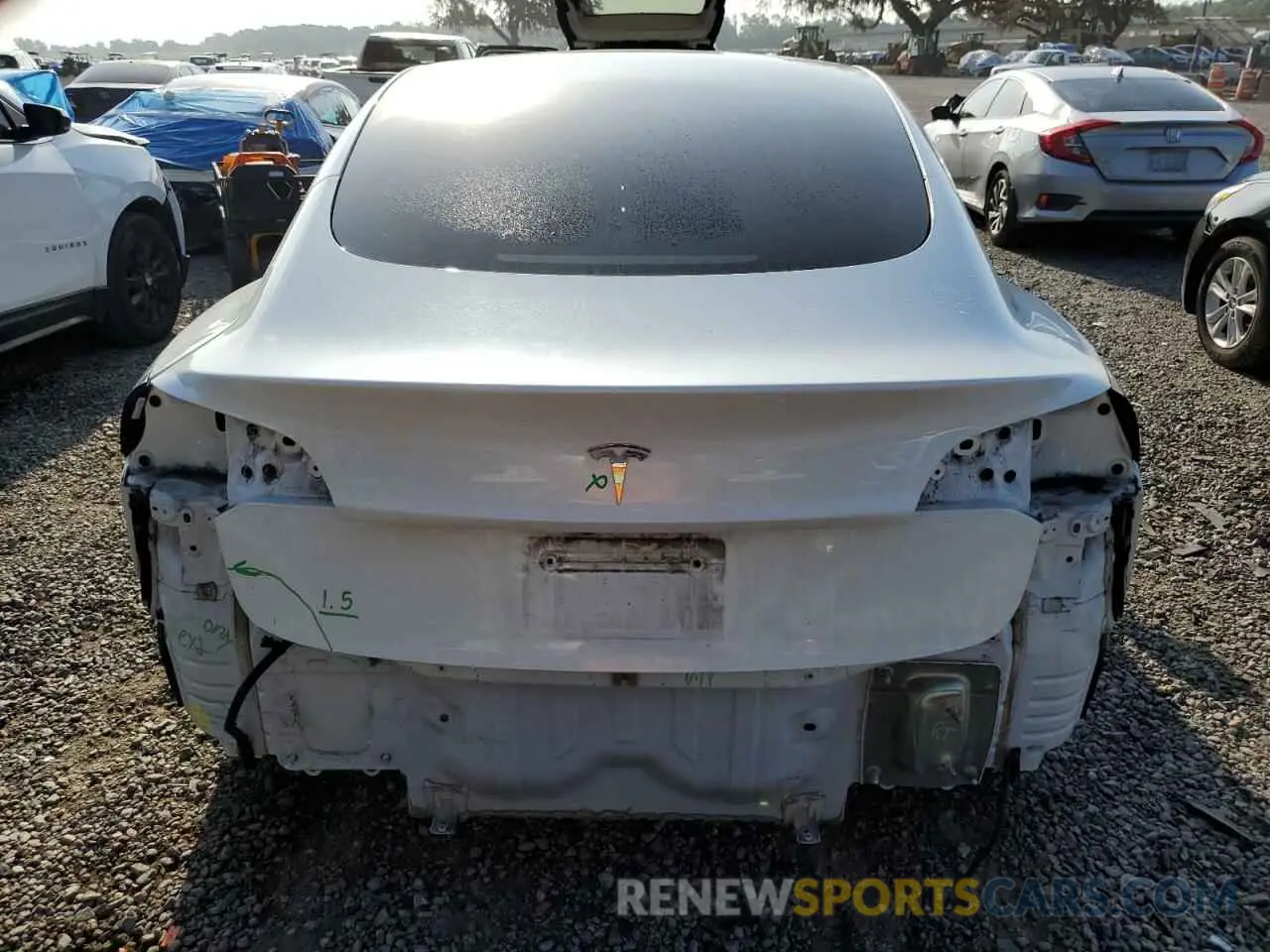 6 Photograph of a damaged car 5YJ3E1EA3MF855031 TESLA MODEL 3 2021