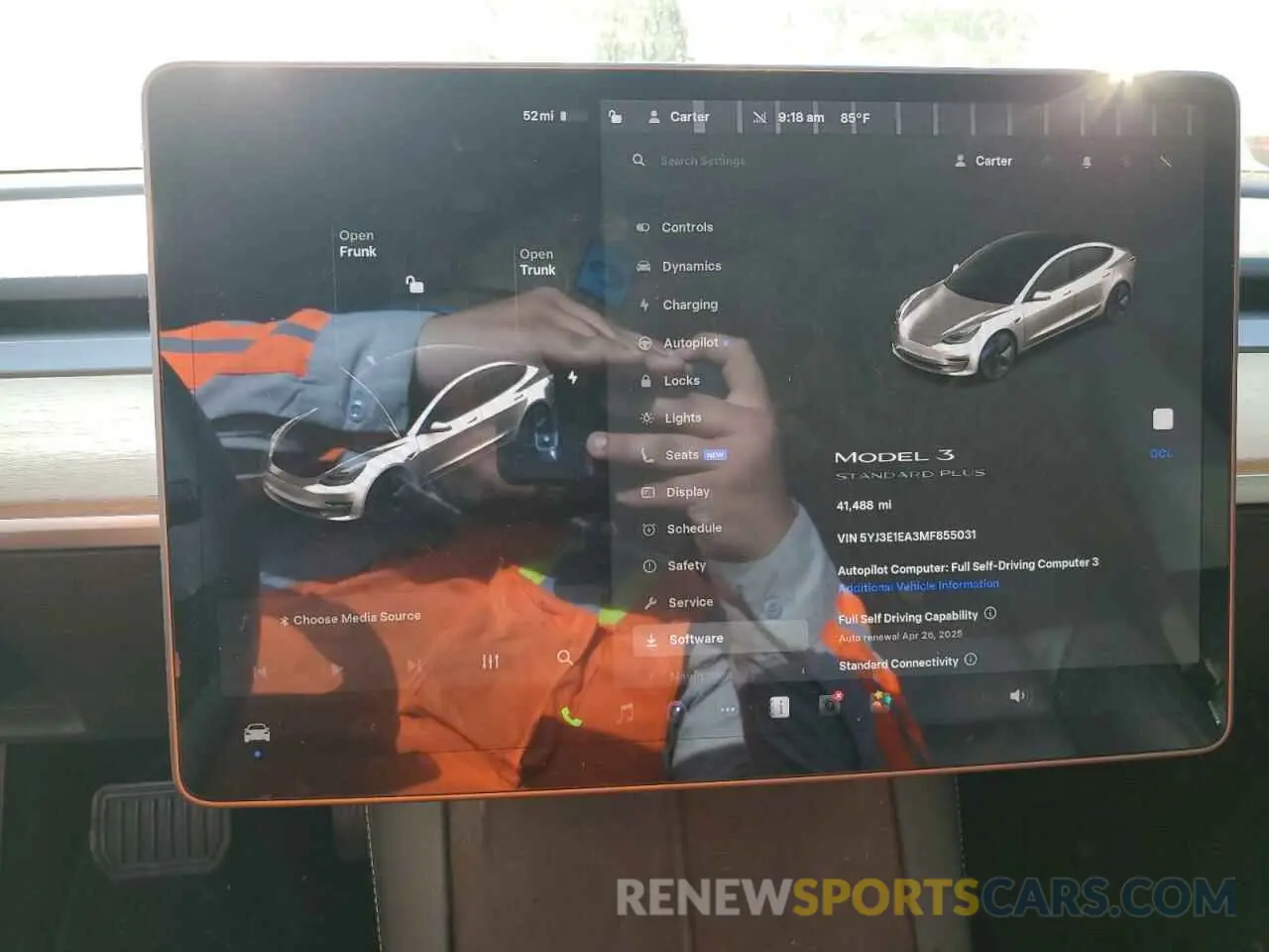 9 Photograph of a damaged car 5YJ3E1EA3MF855031 TESLA MODEL 3 2021