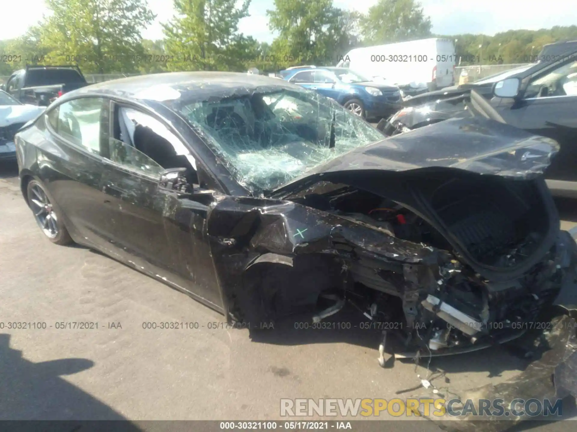 1 Photograph of a damaged car 5YJ3E1EA3MF860441 TESLA MODEL 3 2021