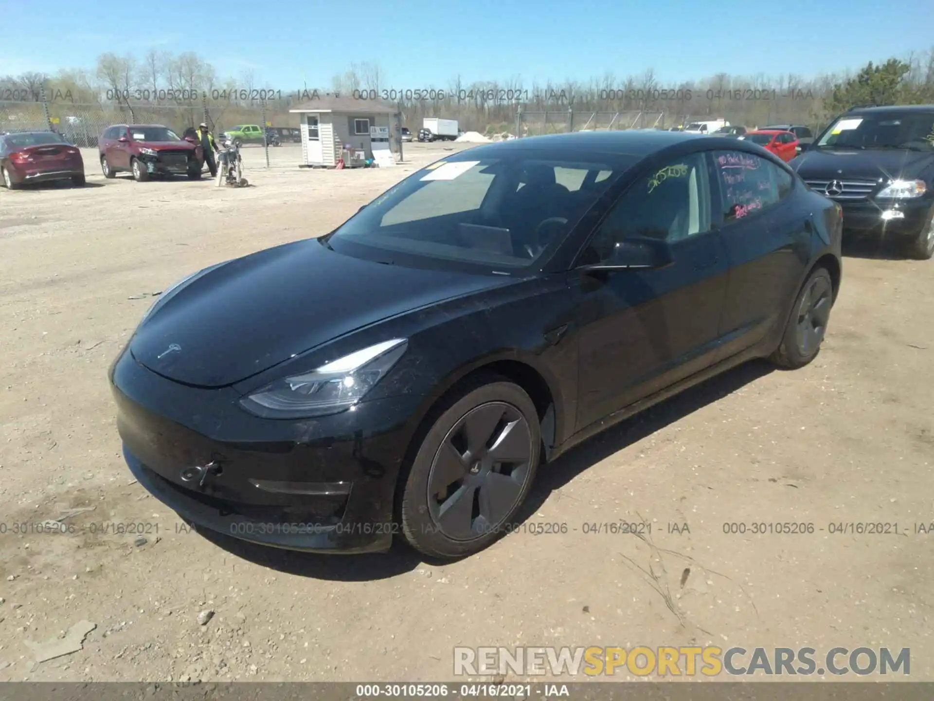 2 Photograph of a damaged car 5YJ3E1EA3MF867146 TESLA MODEL 3 2021