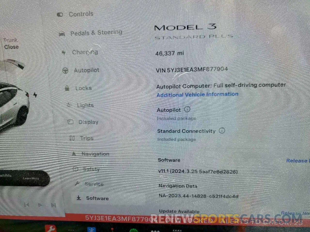 9 Photograph of a damaged car 5YJ3E1EA3MF877904 TESLA MODEL 3 2021