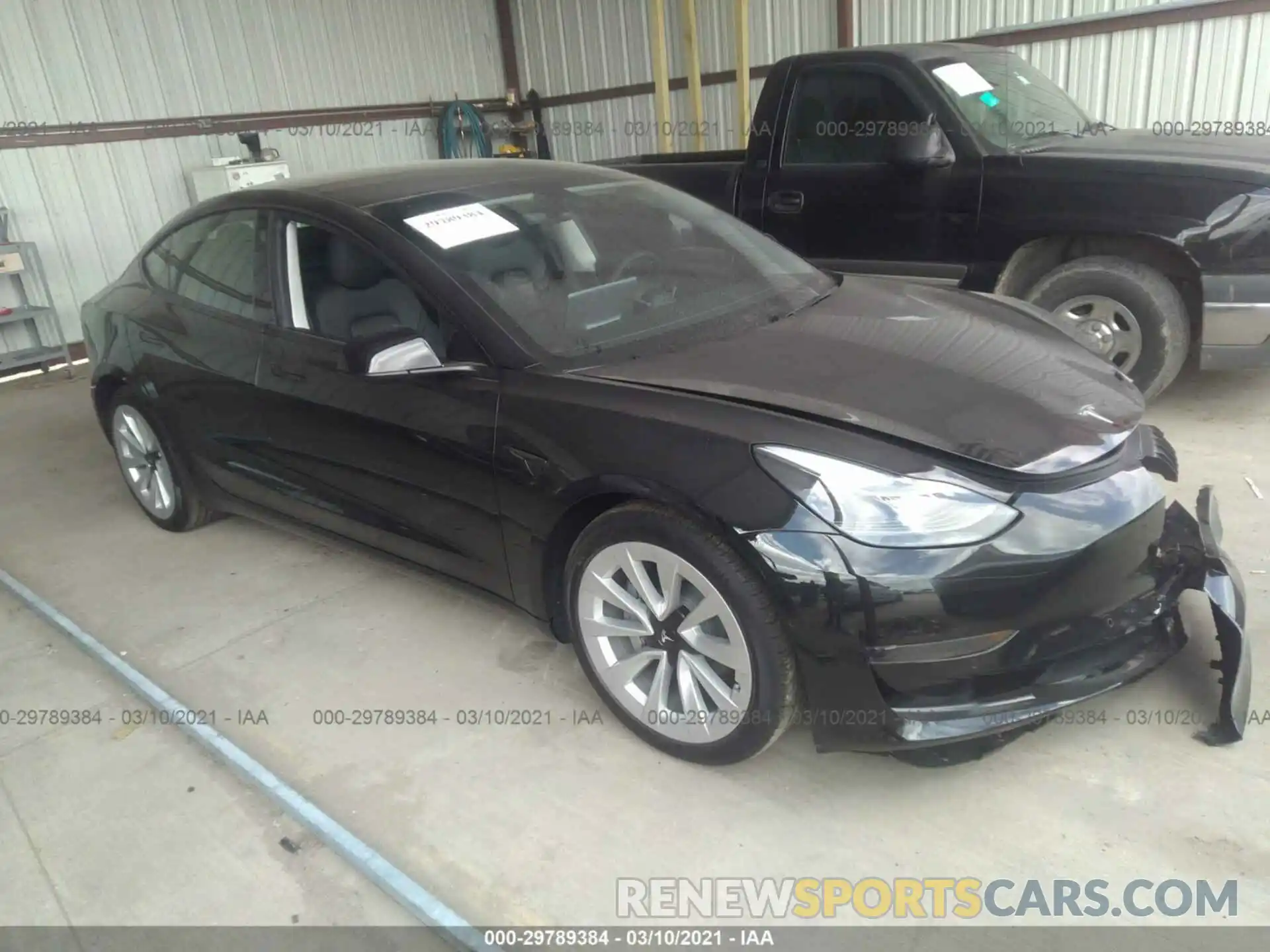 1 Photograph of a damaged car 5YJ3E1EA3MF908049 TESLA MODEL 3 2021