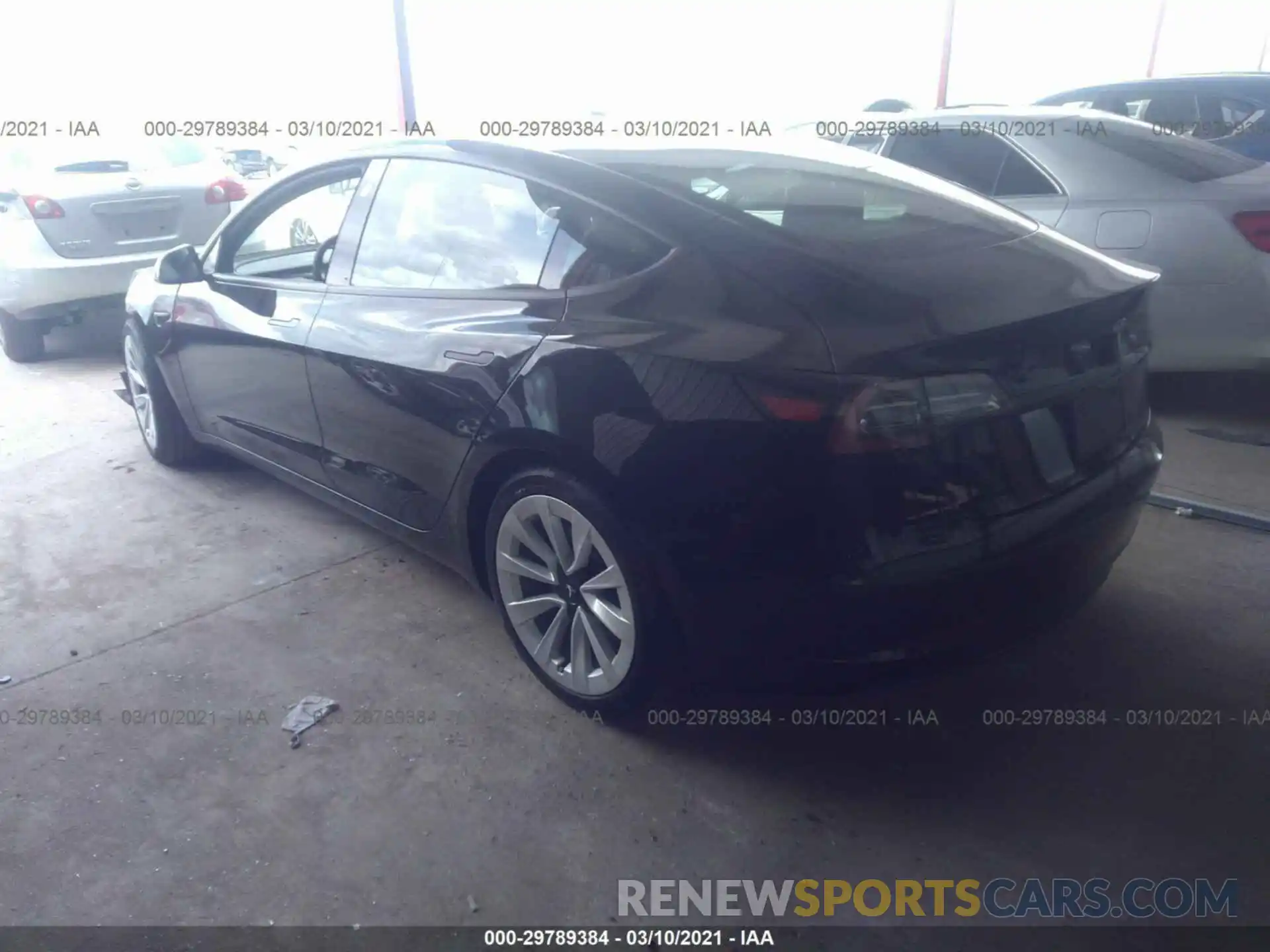 3 Photograph of a damaged car 5YJ3E1EA3MF908049 TESLA MODEL 3 2021