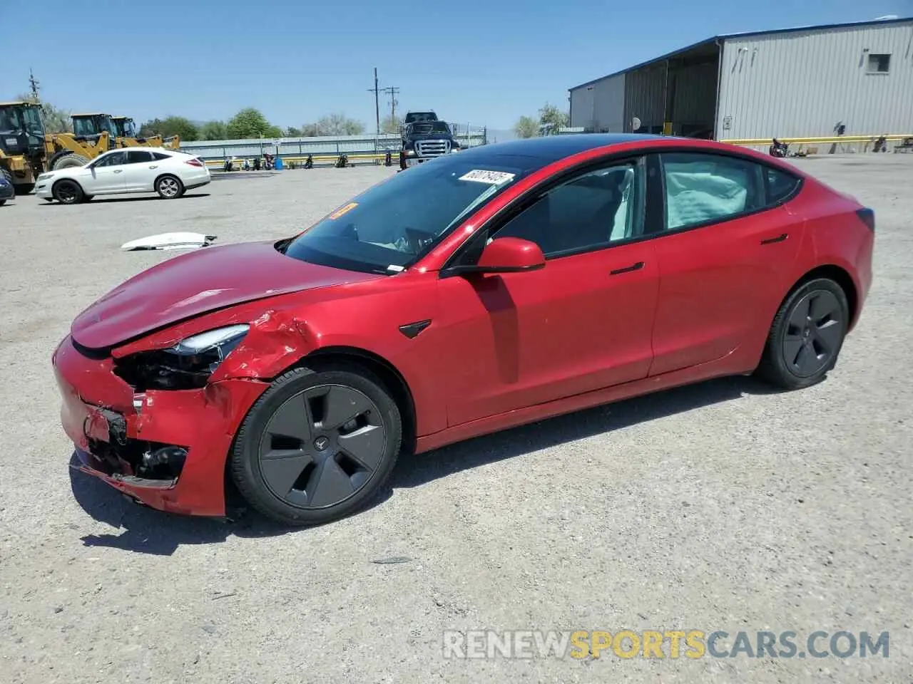 1 Photograph of a damaged car 5YJ3E1EA3MF922727 TESLA MODEL 3 2021