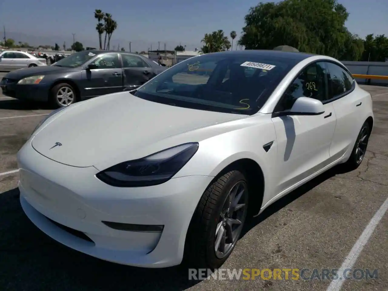 2 Photograph of a damaged car 5YJ3E1EA3MF939592 TESLA MODEL 3 2021