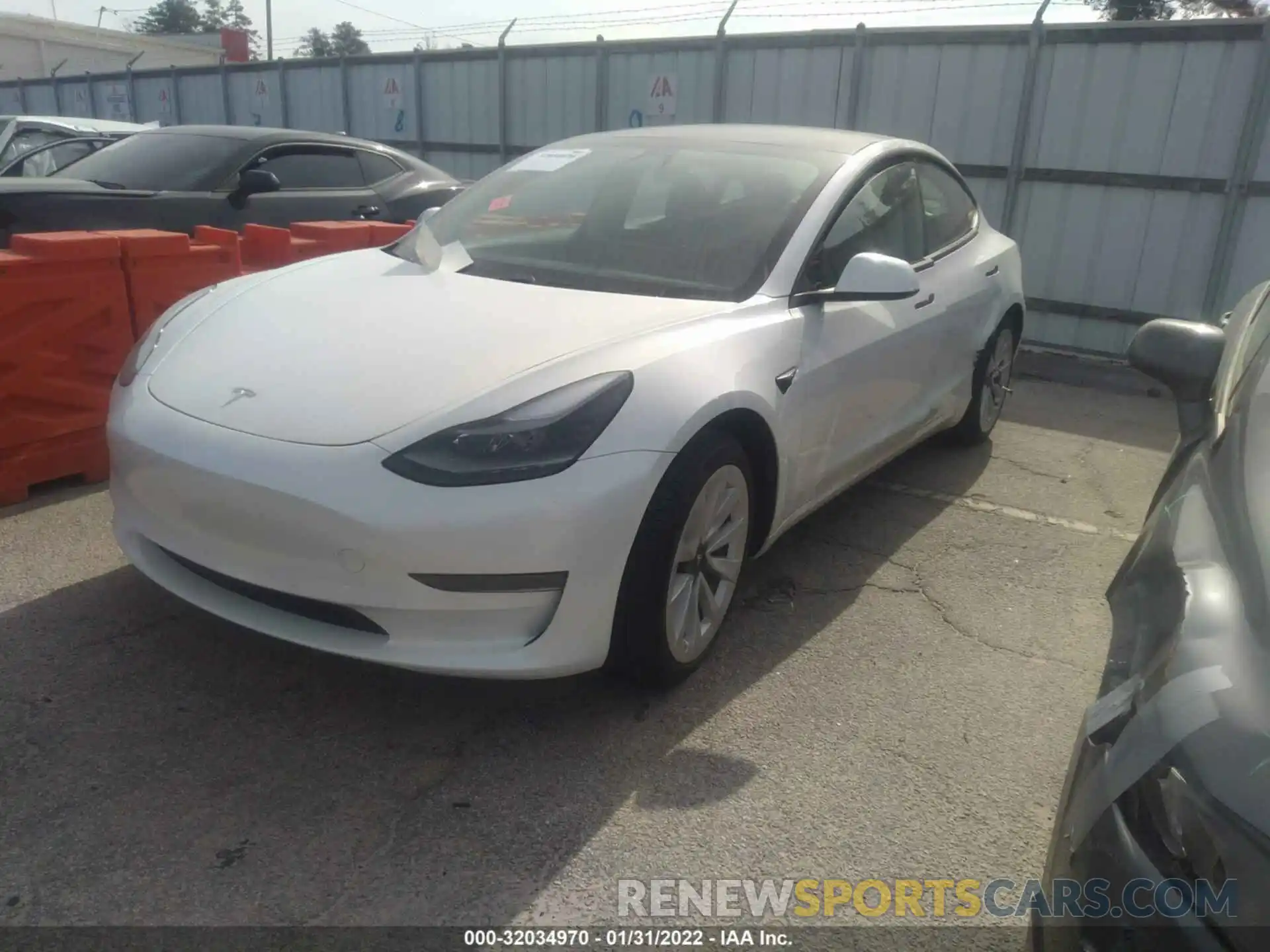 2 Photograph of a damaged car 5YJ3E1EA3MF977873 TESLA MODEL 3 2021