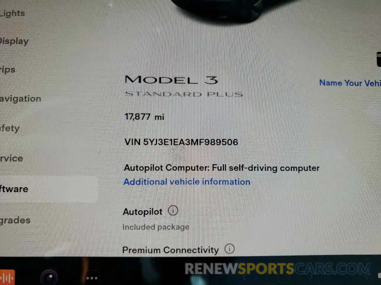 8 Photograph of a damaged car 5YJ3E1EA3MF989506 TESLA MODEL 3 2021