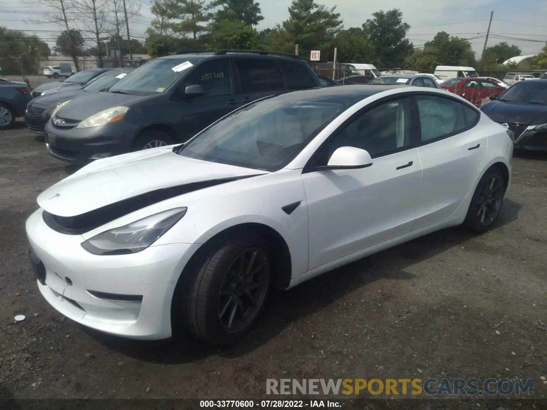 2 Photograph of a damaged car 5YJ3E1EA3MF991191 TESLA MODEL 3 2021