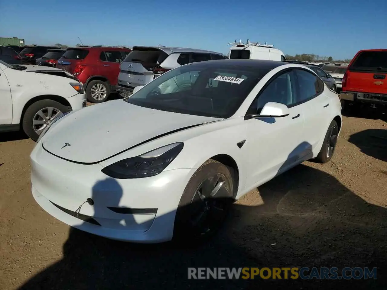 1 Photograph of a damaged car 5YJ3E1EA3MF991627 TESLA MODEL 3 2021