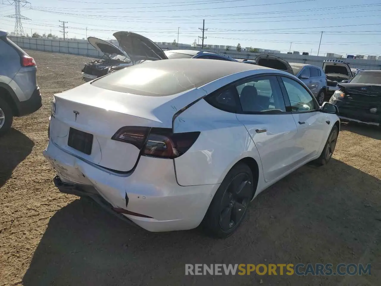 3 Photograph of a damaged car 5YJ3E1EA3MF991627 TESLA MODEL 3 2021