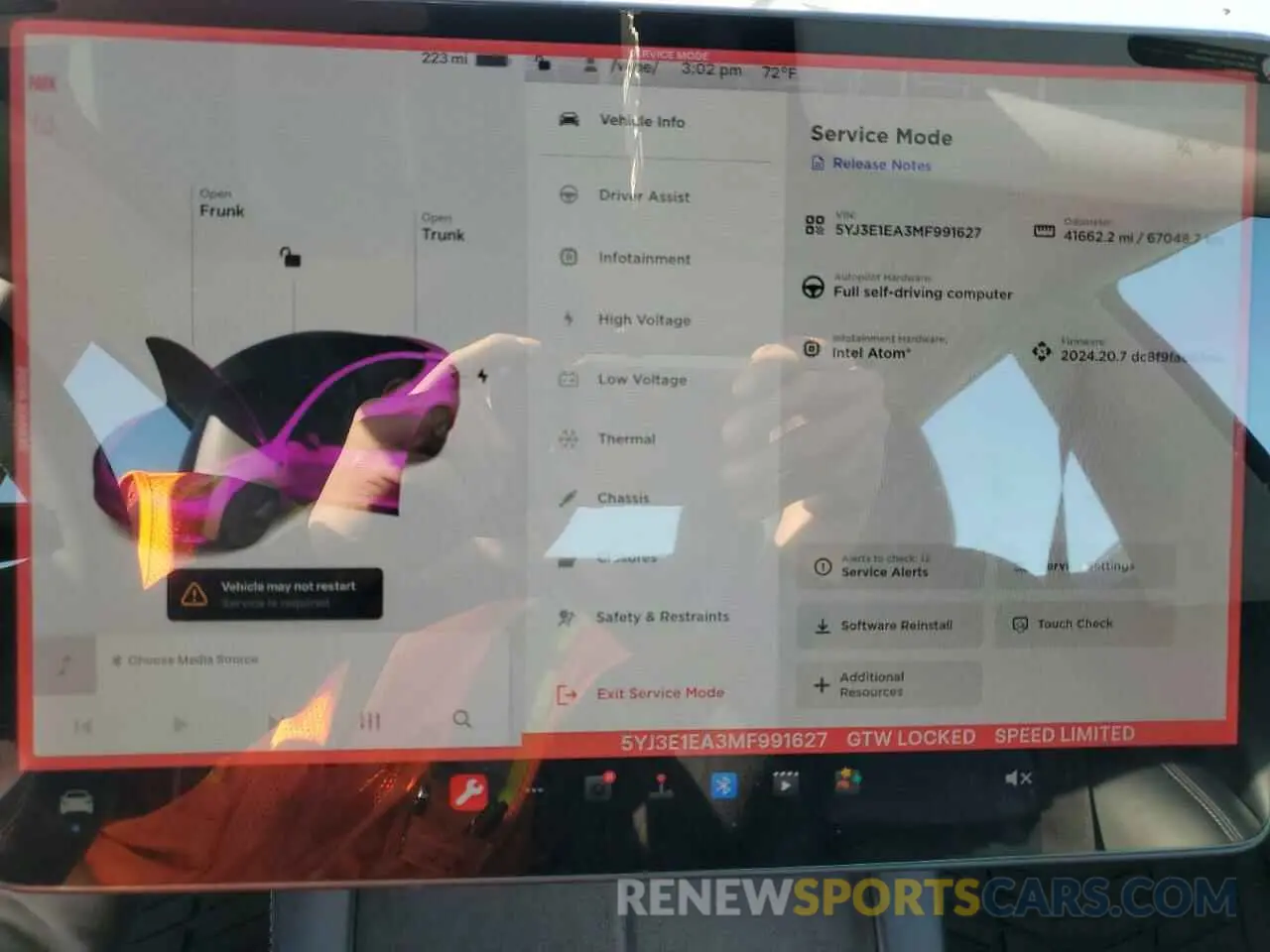 9 Photograph of a damaged car 5YJ3E1EA3MF991627 TESLA MODEL 3 2021