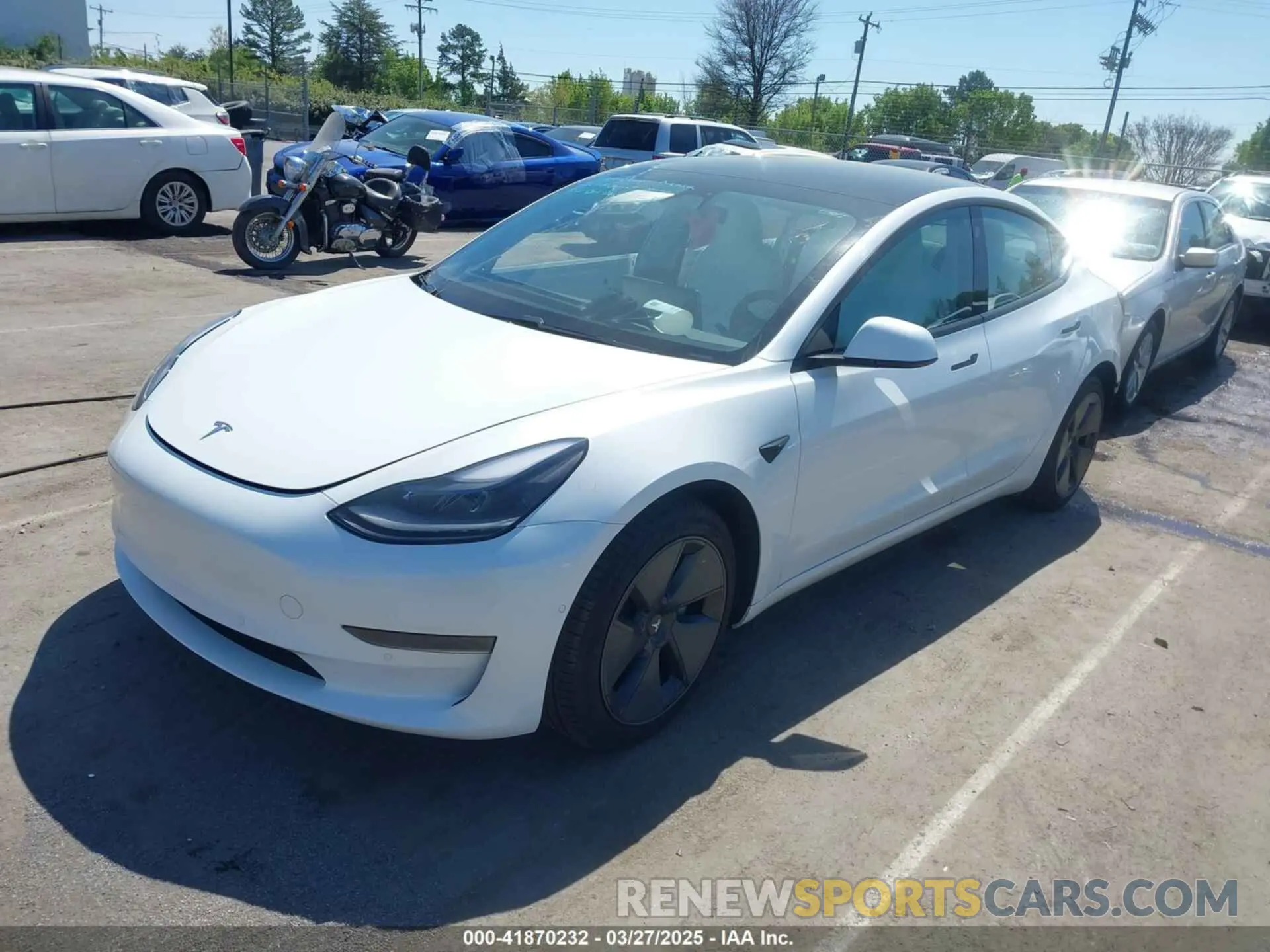 2 Photograph of a damaged car 5YJ3E1EA3MF995063 TESLA MODEL 3 2021