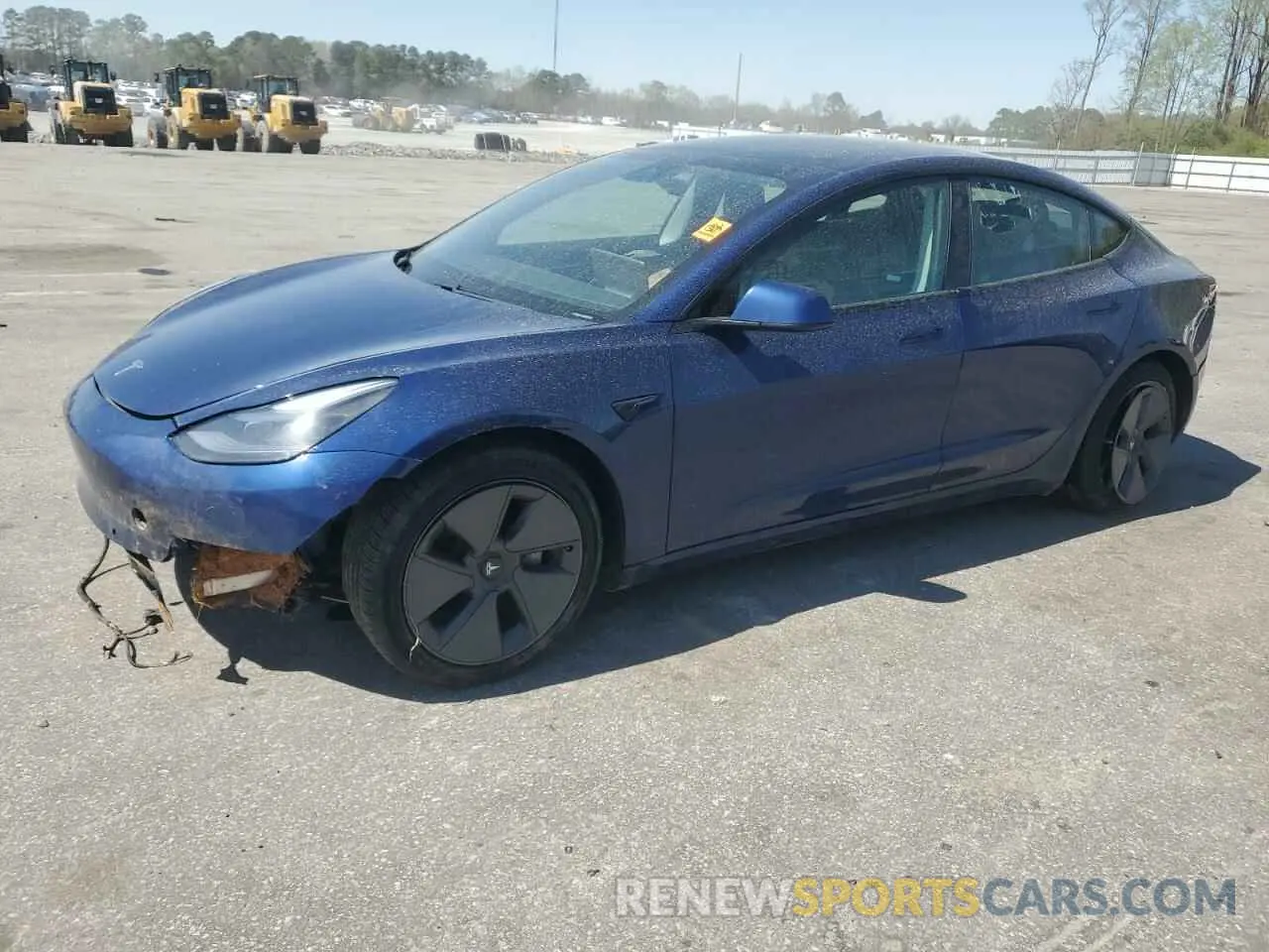 1 Photograph of a damaged car 5YJ3E1EA4MF056973 TESLA MODEL 3 2021