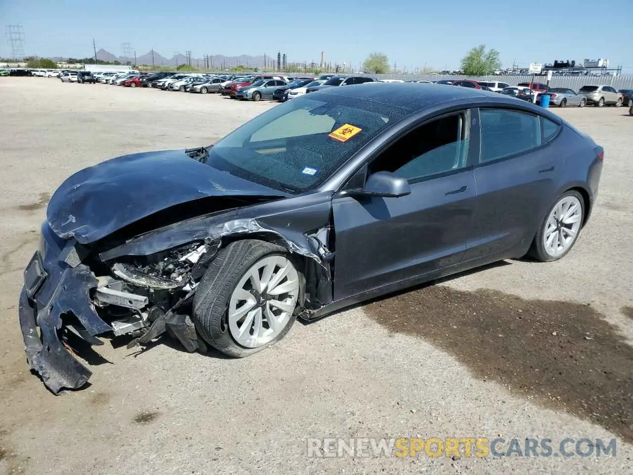1 Photograph of a damaged car 5YJ3E1EA4MF061445 TESLA MODEL 3 2021