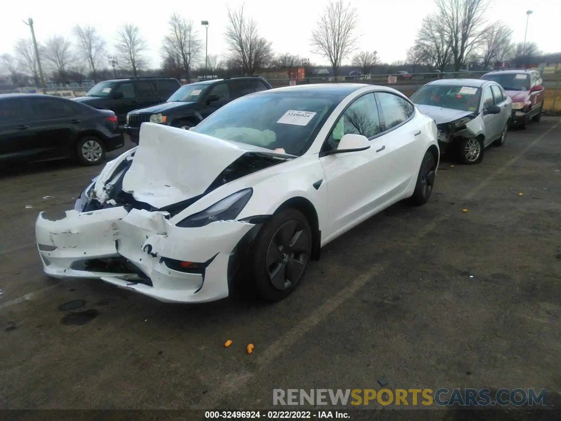 2 Photograph of a damaged car 5YJ3E1EA4MF062904 TESLA MODEL 3 2021