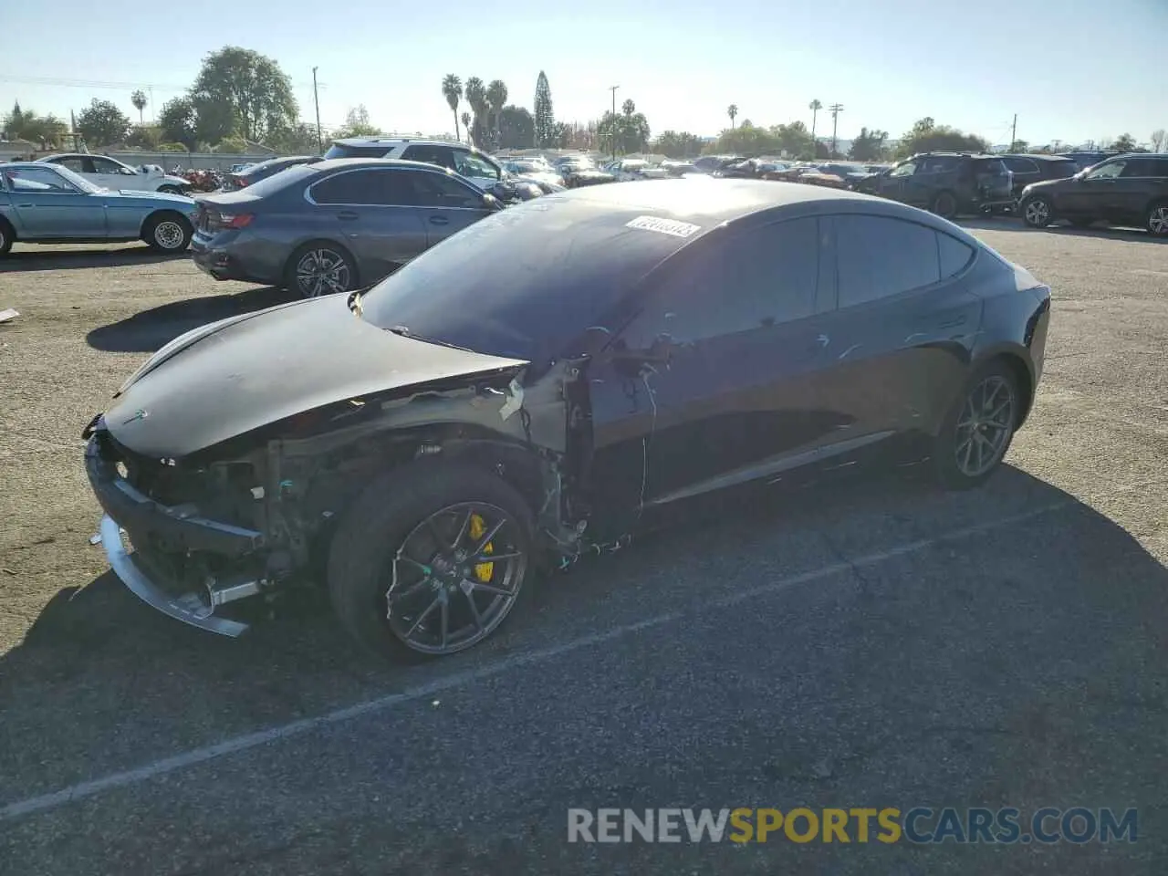 1 Photograph of a damaged car 5YJ3E1EA4MF069464 TESLA MODEL 3 2021