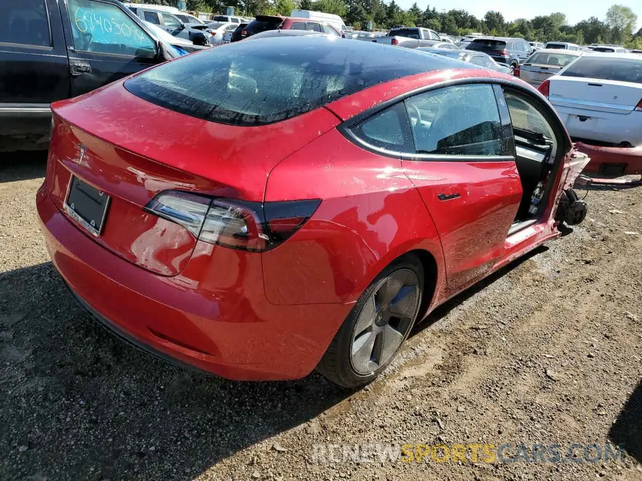 3 Photograph of a damaged car 5YJ3E1EA4MF081582 TESLA MODEL 3 2021