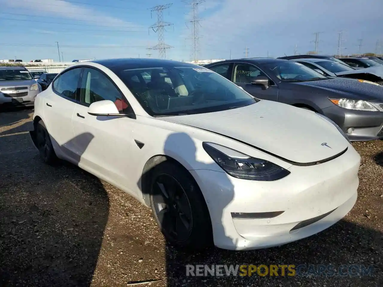 4 Photograph of a damaged car 5YJ3E1EA4MF083526 TESLA MODEL 3 2021