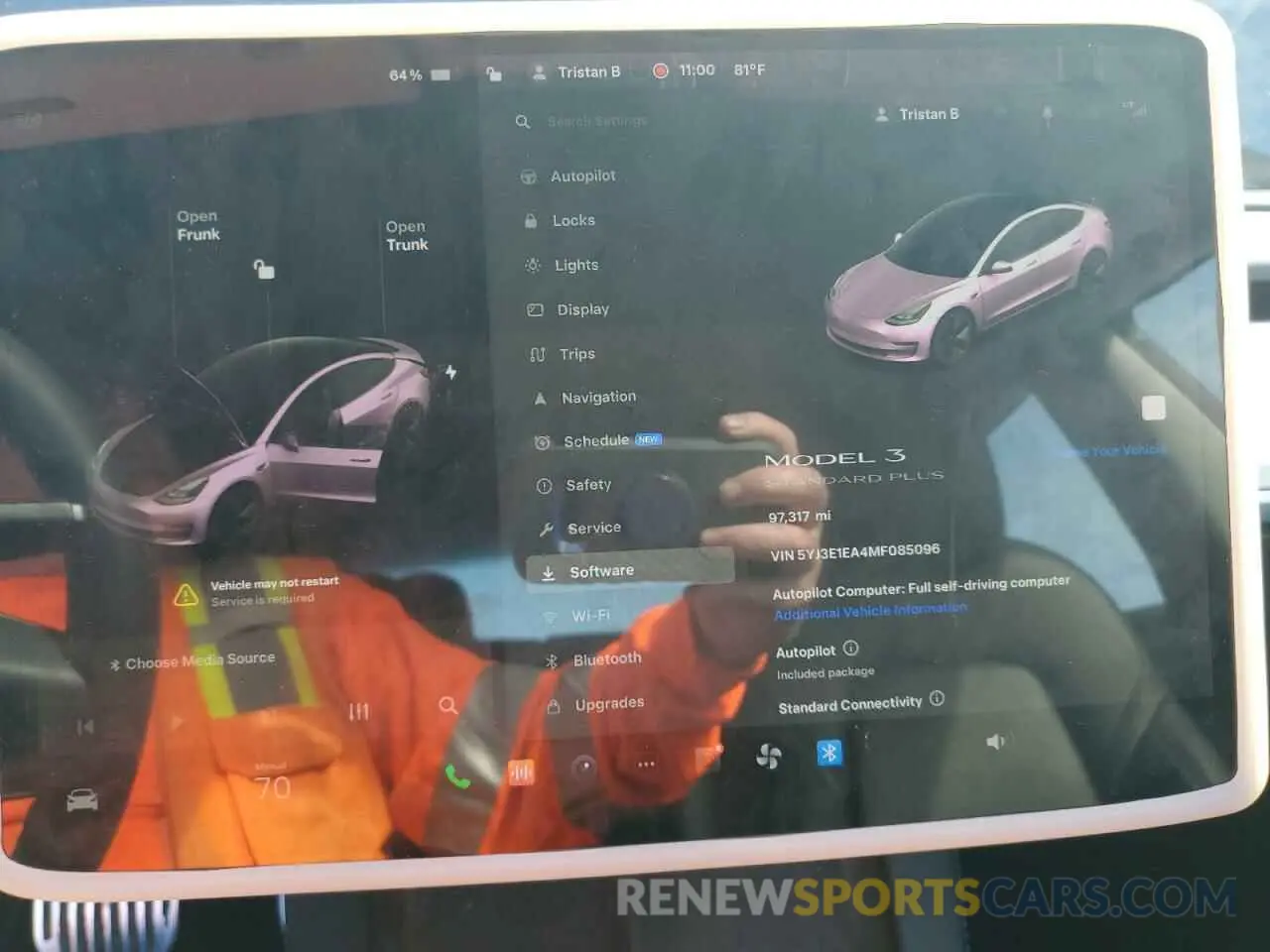 9 Photograph of a damaged car 5YJ3E1EA4MF085096 TESLA MODEL 3 2021