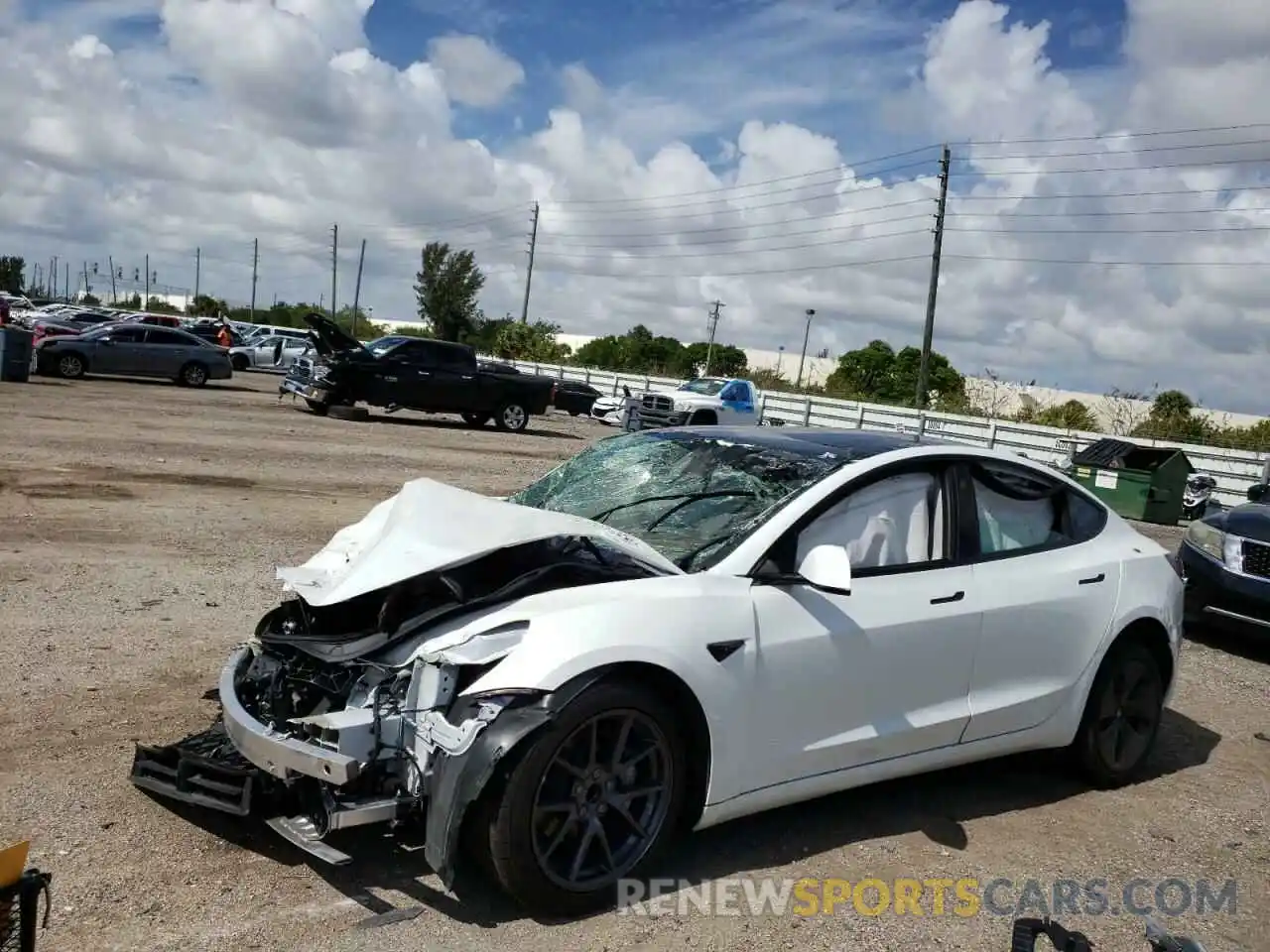 2 Photograph of a damaged car 5YJ3E1EA4MF088290 TESLA MODEL 3 2021