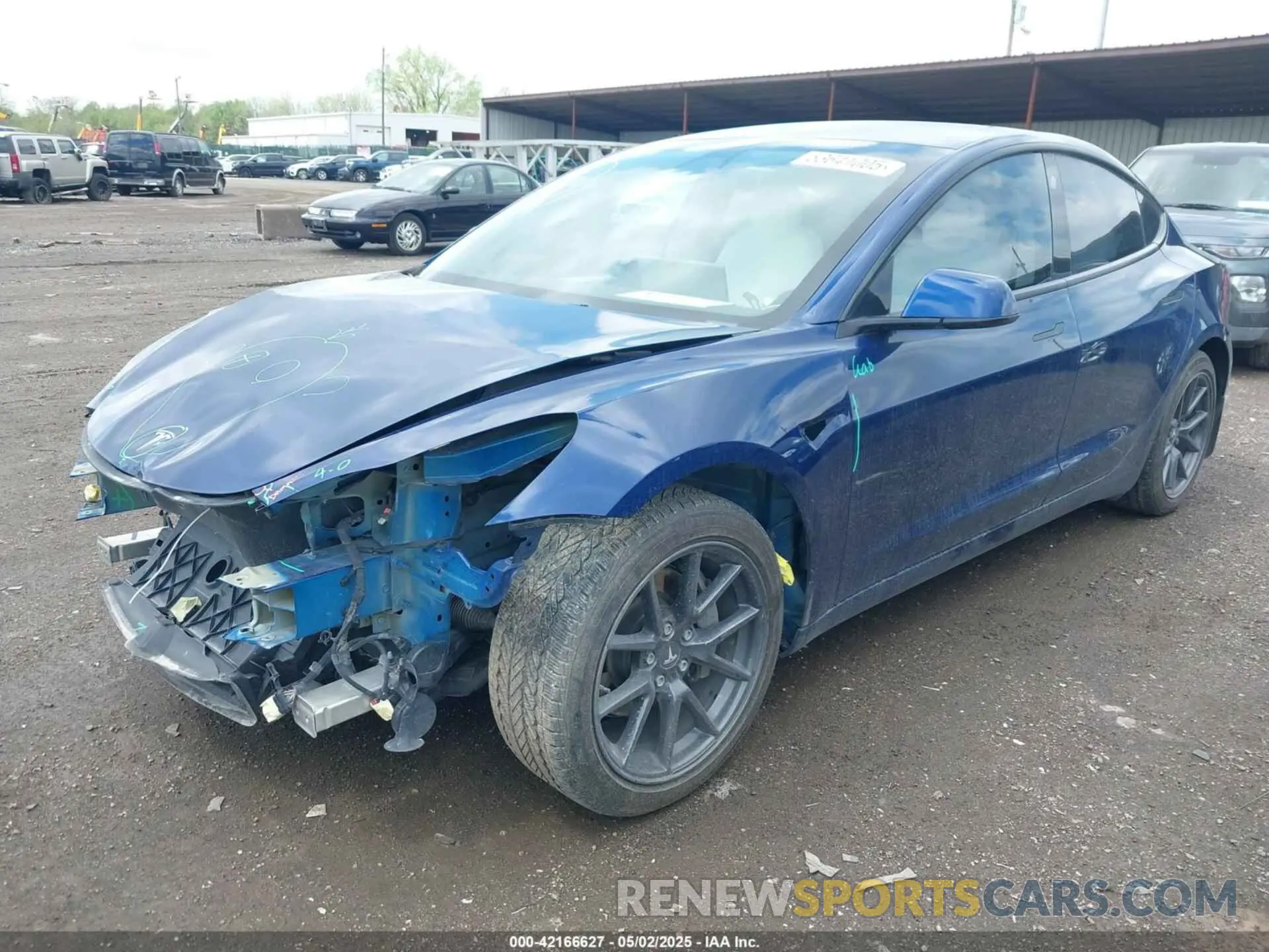 2 Photograph of a damaged car 5YJ3E1EA4MF088550 TESLA MODEL 3 2021