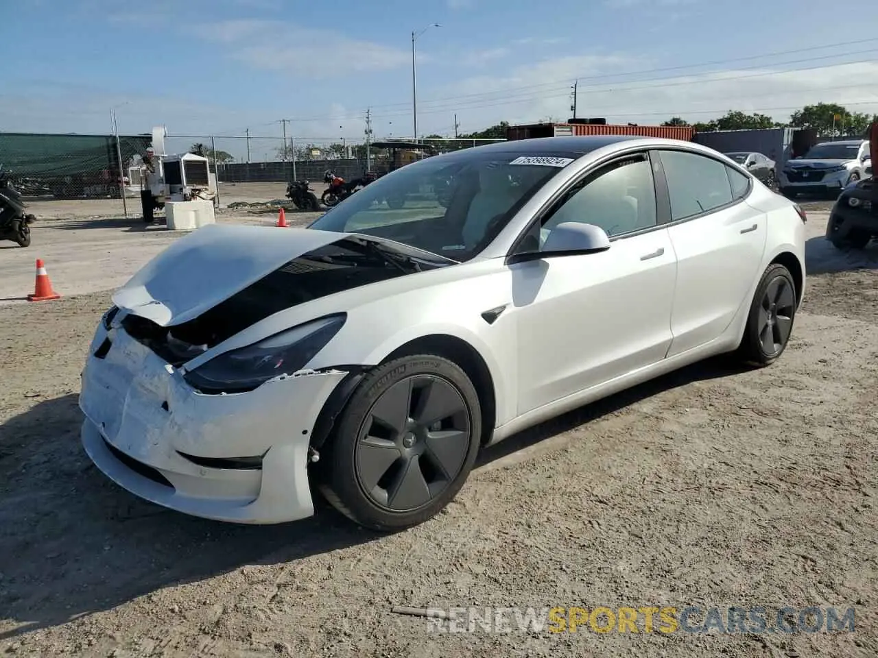 1 Photograph of a damaged car 5YJ3E1EA4MF089259 TESLA MODEL 3 2021