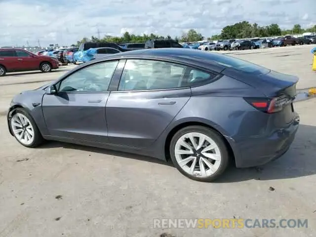 2 Photograph of a damaged car 5YJ3E1EA4MF090587 TESLA MODEL 3 2021