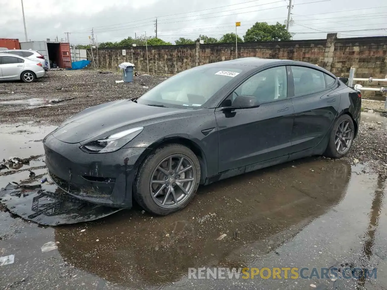 1 Photograph of a damaged car 5YJ3E1EA4MF092274 TESLA MODEL 3 2021