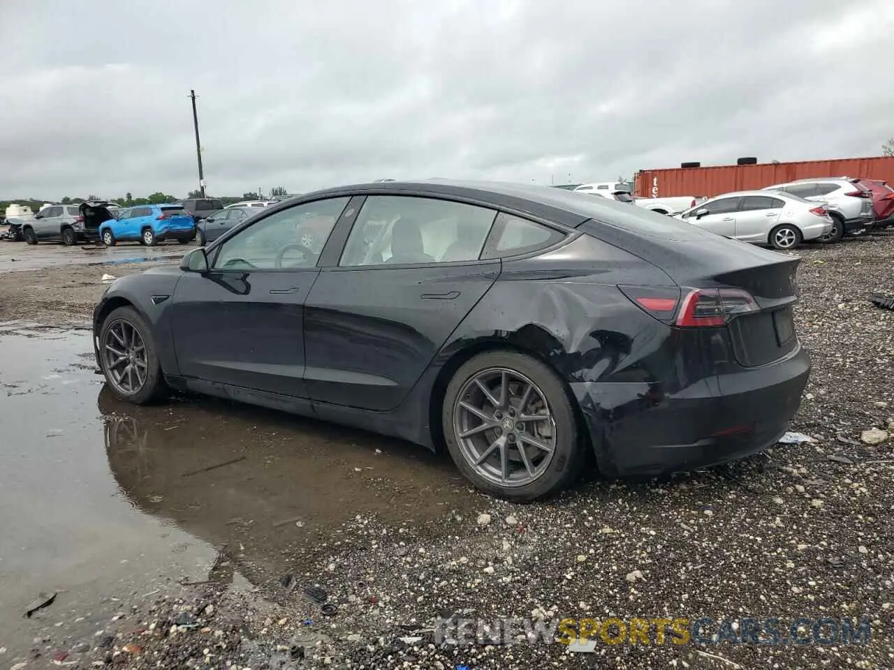 2 Photograph of a damaged car 5YJ3E1EA4MF092274 TESLA MODEL 3 2021