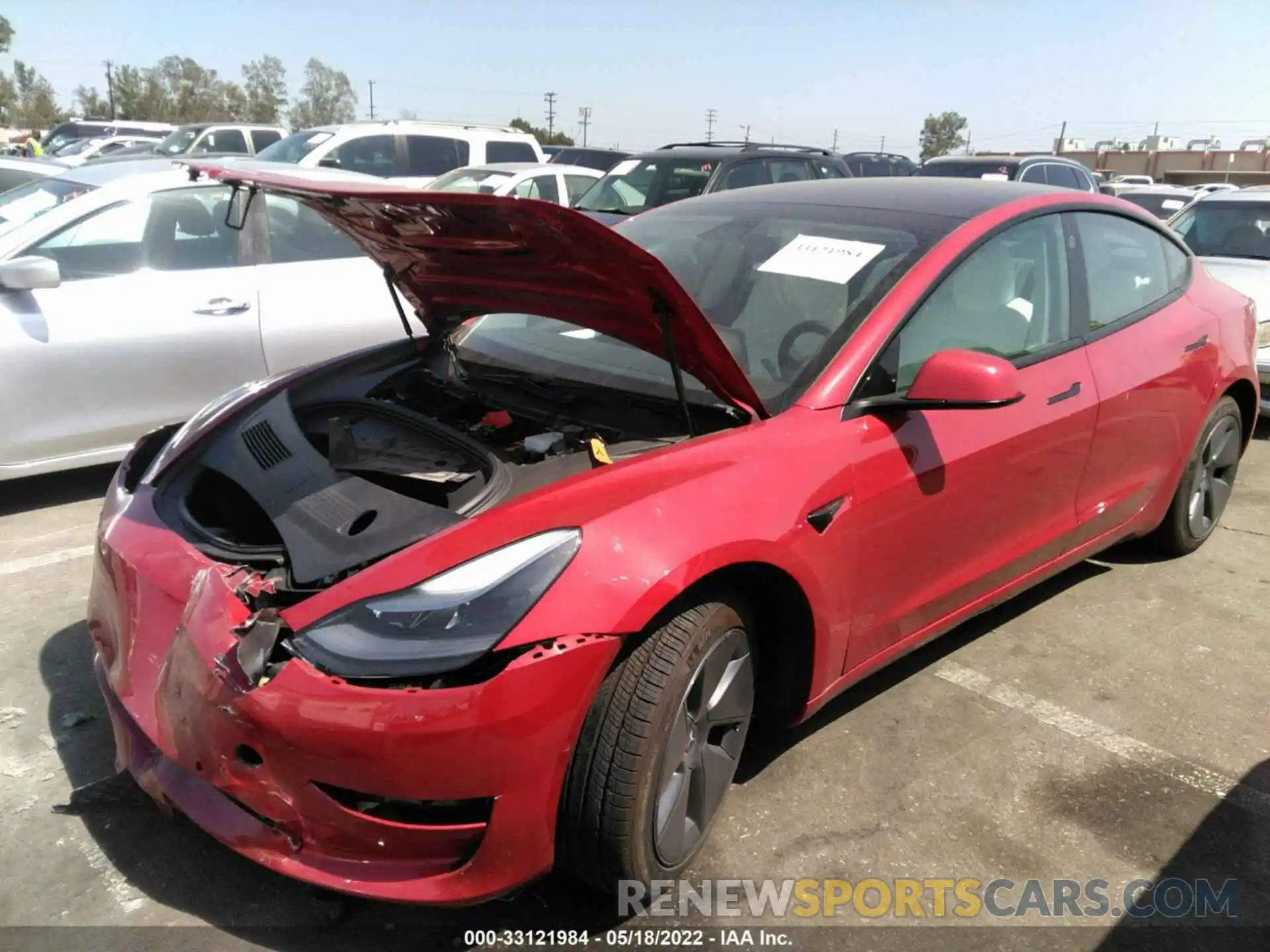 2 Photograph of a damaged car 5YJ3E1EA4MF096745 TESLA MODEL 3 2021